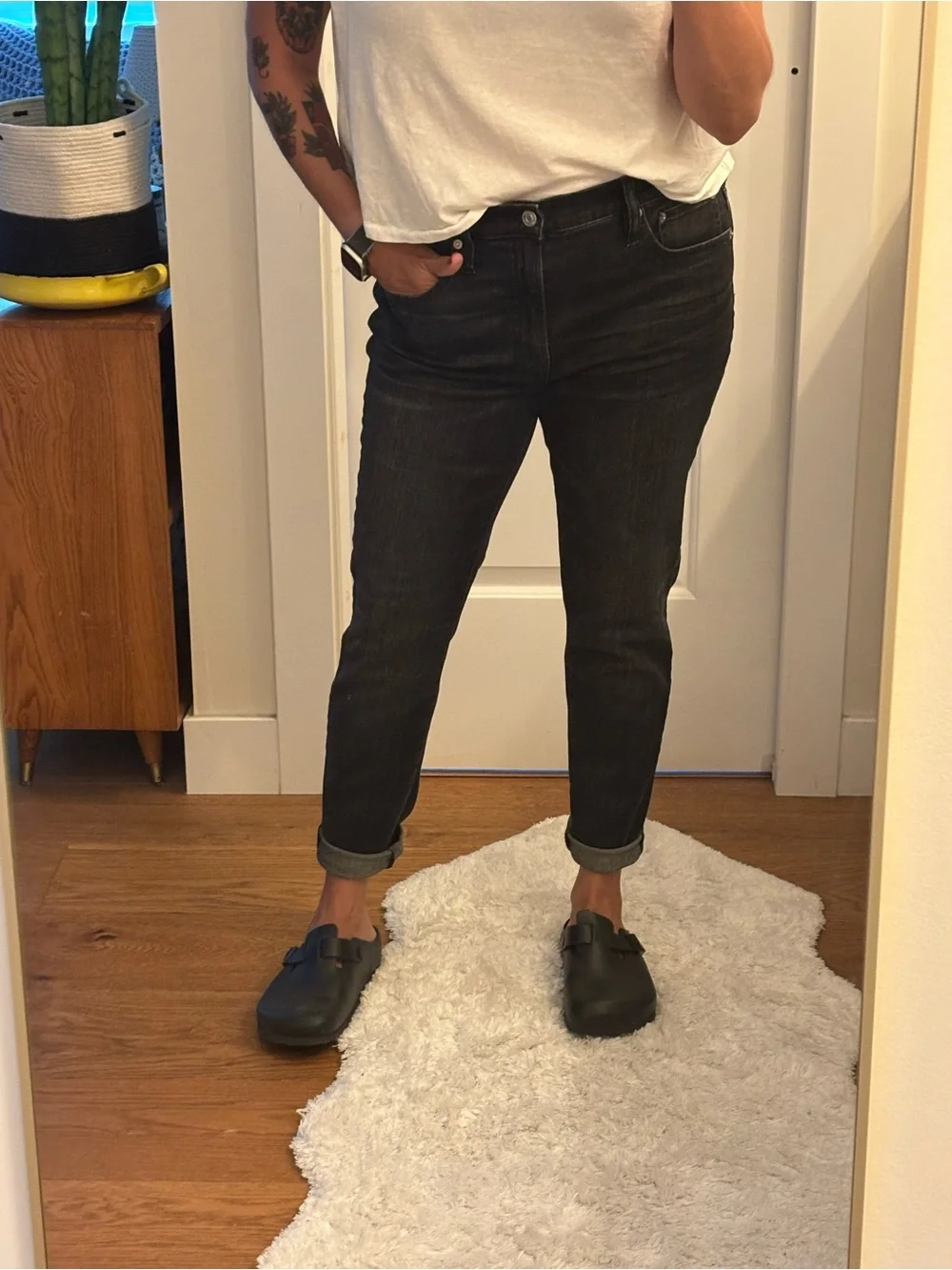 J. Crew Women's Straight Leg Jeans in Black